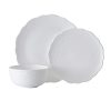 Mikasa Abigail Bone China Lightweight Chip Resistant 12 Piece Dinnerware Set, Service for 4, White