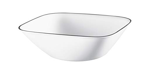 Vitrelle 18-Piece Service for 6 Dinnerware Set Triple Layer Glass and Chip Resistant, Lightweight Square Plates and Bowls Set,