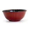 Stoneware Round Oval Dinnerware Dish Set Dark Red