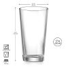 Drinking Glasses Set of 6 Highball Glass Cups 15.7 Oz Premium, Sleek, Collins Cooler Glassware. For your Bara, Water, Beer,