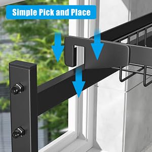 ［2-Tier 4 Baskets］Over The Sink Dish Drying Rack, 24.8"-35.4", Large Sink Rack for Kitchen, Extensible and Adjustable, Saving