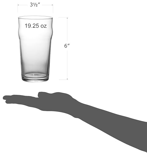 Set of 6 Clear Glass 20 Oz Curved Drinking Glassware Beverage Tumblers