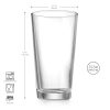 Home Essentials Drinking Glass Set - 10 Highball Glass Cups, 16 Oz. Basic Water Glasses, Beer, Juice, Cocktails, Wine, Iced Tea,