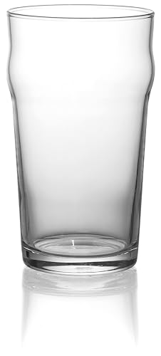 Set of 6 Clear Glass 20 Oz Curved Drinking Glassware Beverage Tumblers