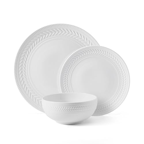 Josephine 24 piece Dinnerware Set, Service for 8, White