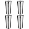 4 Pcs Stainless Steel Cup Set, 20 oz Unbreakable Cups, Durable Metal Cup Tumblers, Drinking Glasses for Home, Restaurant, Non