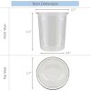 2 Pack Drinking Glasses Crystal Clear Cups for Soda Juice Tea Coffee Beer Cocktails Milk Hot and Cold Drink, Capacity 400ml /