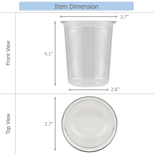 2 Pack Drinking Glasses Crystal Clear Cups for Soda Juice Tea Coffee Beer Cocktails Milk Hot and Cold Drink, Capacity 400ml /