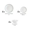 Regal Dinnerware Set of 18 pieces, Service for 6, Chip & Scratch Resistant, Lightweight Round Plates and Bowls Set, Microwave &
