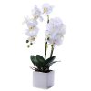 Orchids Artificial Fake Flowers with Vase for Table Centerpieces, Fake Orchids in Pots Orquideas Real Touch Flowers Large Vivid