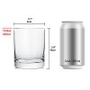 Heat-Resistant Drinking Glasses Set of 6 Double Fashioned Glass Lowball Tumblers 13.8oz Made From Premium Borosilicate All