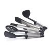 Elevate Fusion 5-piece Silicone Utensil Set with Storage Stand, Stainless Steel