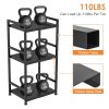 3-Tier Expandable Storage Shelves, 110LBS Heavy Duty Metal Shelving Unit, Adjustable Laundry Room Organization and Storage Shelf