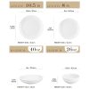 24-Piece Gourmet Porcelain Dinnerware Sets, Modern White Round Dish Set for 6 - Premium Serving Plates and Bowls Sets for