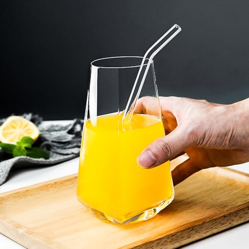 Tall Drinking Glasses - Water Glasses Set of 6-18 oz Highball Glass for Juice Macha - Cups for Kitchen, Dishwasher Safe