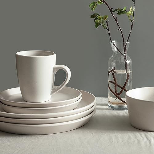Albie 32-Piece Dinnerware Set Stoneware, White Speckled