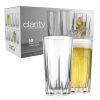 Highball Glass Cups. Set of 10 Elegant Diamond Cut Drinking Glasses. Classic 15 oz Bar Glasses. Tall Kitchen Glass for Water,