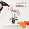 Artificial Orchid Flower Plant Real Touch Faux Orchids in Ceramic Vase Pink 19.7'' Fake Phalaenopsis Flower Arrangement