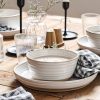 Dinnerware Sets 16 PCS, Stoneware Plates and Bowls Set, House Warming Wedding Present, Serve for 4 (10" Dinner Plates + 8" Salad