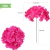 60 PCS Hot Pink Hydrangea Artificial Flowers Bulk (Not Squished) Realistic Fake Flowers Hydrangea Silk Flowers with Stems for