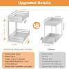 Under Sink Organizer, Pull Out Cabinet Organizers, Slide Sink Steel Shelf Cabinet Storage Shelves, Under Sink Storage for