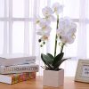 Orchids Artificial Fake Flowers with Vase for Table Centerpieces, Fake Orchids in Pots Orquideas Real Touch Flowers Large Vivid