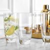 Highball Glasses Set Of 4, 16 Oz. Drinking Glasses, Unique Water Glass Cups For Juice, Cocktails, Soda, Heavy Bottom Tumbler