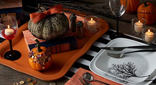 Vitrelle 18-Piece Service for 6 Dinnerware Set Triple Layer Glass and Chip Resistant, Lightweight Square Plates and Bowls Set,