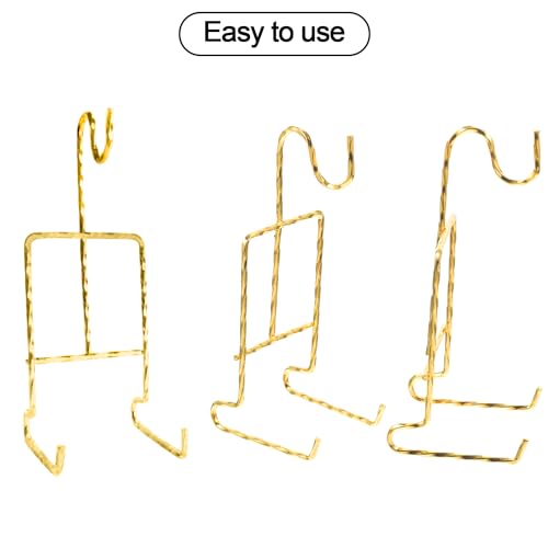 8-Piece Metal Cup & Saucer Display Stand - Gold Tea Cup & Saucer Holder, Spiral Style, 6.22 x 2.44 Inches