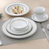Lorren Home Trends Sirena Dinner Set, Silver