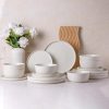 Stoneware Dinnerware Sets for 6,Reactive Ceramic Plates and Bowls Set,Highly Chip and Crack Resistant | Dishwasher & Microwave