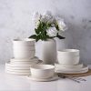 Stoneware Dinnerware Sets for 6,Reactive Ceramic Plates and Bowls Set,Highly Chip and Crack Resistant | Dishwasher & Microwave