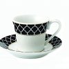 Lorren Home 2oz. Espresso Set Service for 6-Black/Gold