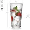 Drinking Glasses Set of 10 Highball Glass Cups, 17 Oz Cooler Glassware. Home and Bar Everyday Basic Drinkware Elegant Kitchen