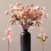 FXKJGHP Fake Mums Flowers+Eucalyptus Leaf in Vase Artificial Flowers 21inches Long Stem Flowers for Decoration Room Decoration