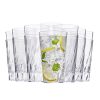 Palmetto [Set of 16] 20 ounce Plastic Stackable Water Tumblers in Clear, Lightweight Value Set of Drinking Cups, Reusable,