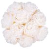 20 Heads Artificial Peony Silk Flower Leaf Home Office Wedding Party Festival Bar Decor (Cream White)