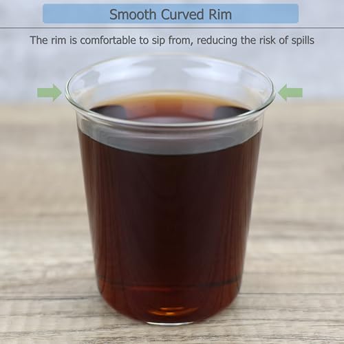 2 Pack Drinking Glasses Crystal Clear Cups for Soda Juice Tea Coffee Beer Cocktails Milk Hot and Cold Drink, Capacity 400ml /