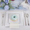 350Pcs Silver Plates - Silver Square Plastic Plates 9 .5" and 6" - serve for 50 guests include 50 Cups 50Plastic Cutlery 50Hand