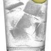 Set of 6 Clear Glass 20 Oz Curved Drinking Glassware Beverage Tumblers