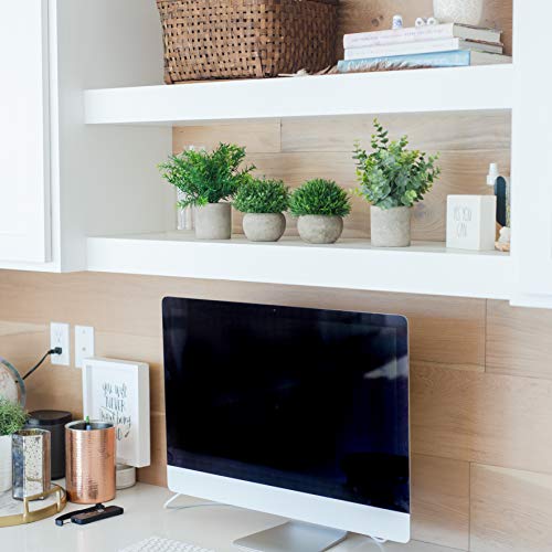 Artificial Plants for Home Decor Indoor. 4 Mini Plants, Rosemary Faux Plant Decor, Eucalyptus Plant, Grass Plants. Small Fake