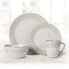 Amelia Cream 16-Piece Dinnerware Set, Service For 4