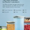 4qt Glass Airtight Food Storage Container with Lid – Non-Toxic, BPA-Free Kitchen Storage Container – Stackable, Space-Saving