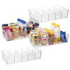 ClearSpace Plastic Pantry Organization and Storage Bins with Removable Dividers – 4 Pack XL Perfect Kitchen Organization or