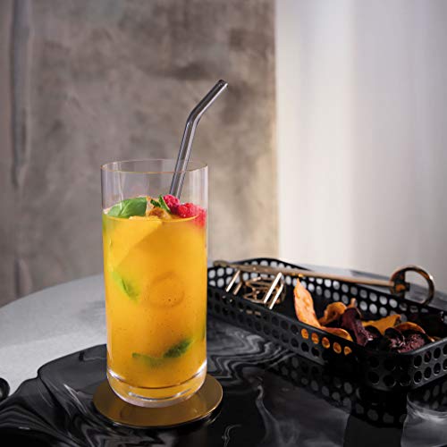 La Divina Longdrink Glass, Set of 4, Tall Glass for Water/Cocktails, 14.75 oz, Crystal