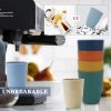 Homienly Drinking Glasses Premium Wheat Straw Unbreakable Cups - Set of 6 Alternative to Plastic Cups Reusable Unbreakable