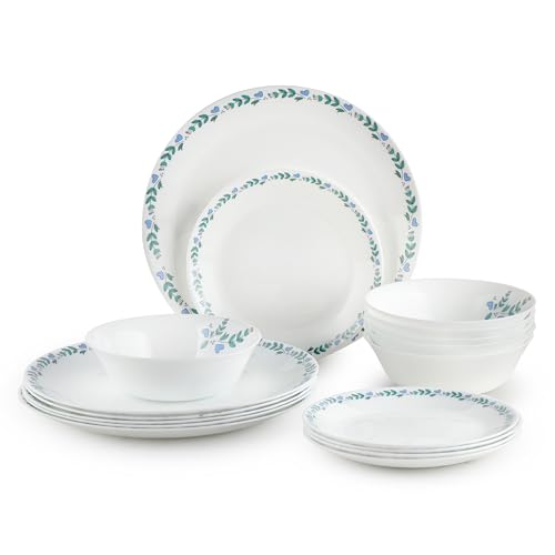 Regal Dinnerware Set of 18 pieces, Service for 6, Chip & Scratch Resistant, Lightweight Round Plates and Bowls Set, Microwave &