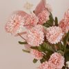 FXKJGHP Fake Mums Flowers+Eucalyptus Leaf in Vase Artificial Flowers 21inches Long Stem Flowers for Decoration Room Decoration