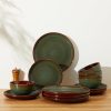 Stoneware Dinnerware Sets, Ceramic Plates and Bowls Set, Microwave & Dishwasher Safe Kitchen Dishes, Modern Dinner Salad Plates