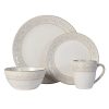 Amelia Cream 16-Piece Dinnerware Set, Service For 4